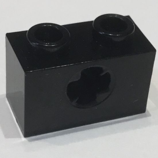 Technic, Brick 1 x 2 with Axle Hole (x Shape)