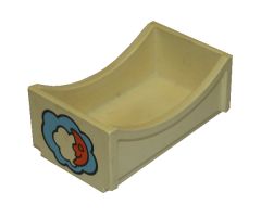 Duplo, Furniture Bed 2 x 4 with Moon and Cloud Pattern