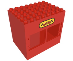 Duplo, Building 6 x 8 x 6 with Front Windows and Fire Station Logo