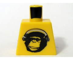 Torso Speed Racer Chimpanzee with Silver Headphones Pattern