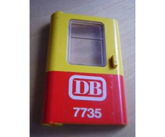 Door 1 x 4 x 5 Train Left with Red Bottom Half and 'DB 7735' Pattern (Sticker) - Set 7735