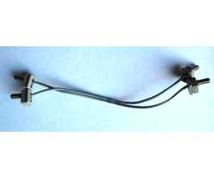 Electric, Wire 12V / 4.5V with 2 Leads, 14 Studs Long with 4 Light Gray Electric, Connector, 1-Way Male Squared