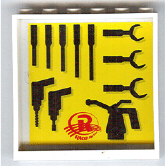 Panel 1 x 6 x 5 with Tools Pattern #1 on Inside (Sticker) - Set 8161