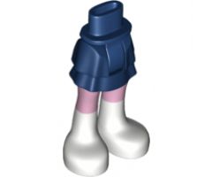 Mini Doll, Legs with Hips and Skirt Layered, Bright Pink Legs and White Boots Pattern