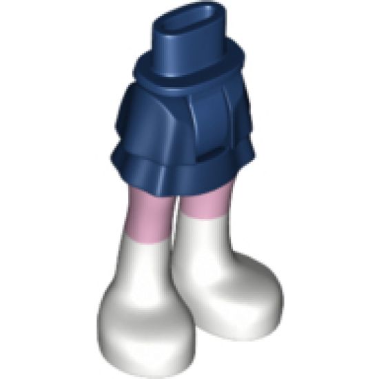 Mini Doll, Legs with Hips and Skirt Layered, Bright Pink Legs and White Boots Pattern
