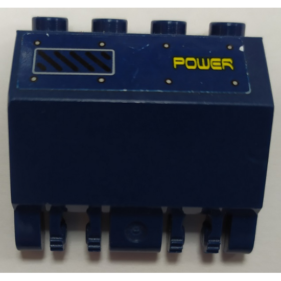 Panel 2 x 4 x 3 1/3 with Double Locking 2 Fingers Hinge with 'POWER' and Panel Pattern Model Right Side (Sticker) - Set 8636