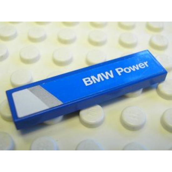 Tile 1 x 4 with 'BMW Power' Pattern, Model Right (Sticker) - Set 8374