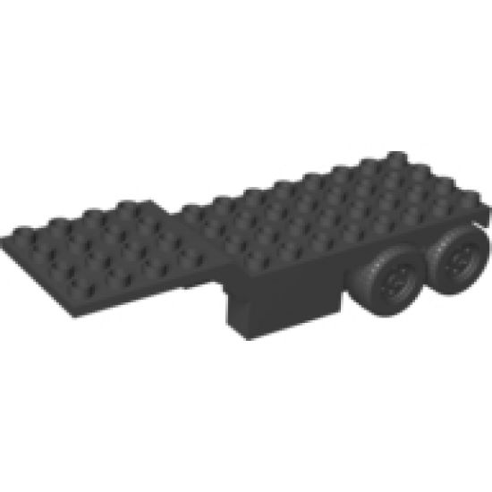 Duplo, Vehicle Trailer Four Rear Wheels, Elevated Front End, 4 x 12