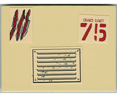 Slope 10 6 x 8 with Dino Unit 75 Hood Pattern (Stickers) - Sets 7296 / 7475