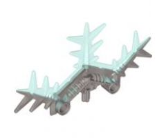 Bionicle Weapon Ice Shield Half with Marbled Trans-Light Blue Pattern