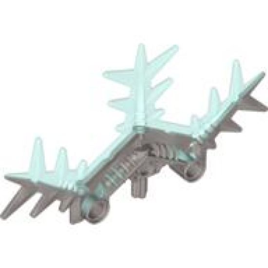 Bionicle Weapon Ice Shield Half with Marbled Trans-Light Blue Pattern