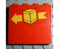 Panel 1 x 4 x 3 with Box and Arrow Left Pattern (Sticker) - Set 6624