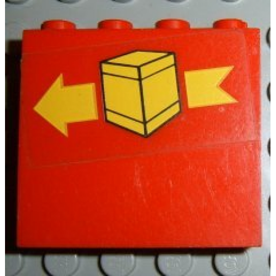 Panel 1 x 4 x 3 with Box and Arrow Left Pattern (Sticker) - Set 6624