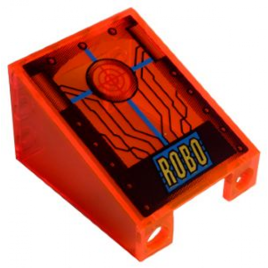 Windscreen 3 x 4 x 4 Inverted with RoboForce Gold 'ROBO' and Red Crosshairs Pattern (Sticker) - Set 2153