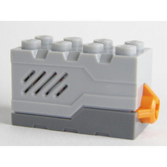 Electric, Sound Brick 2 x 4 x 2 with Light Bluish Gray Top and Doorbell/Dog Barking Sound