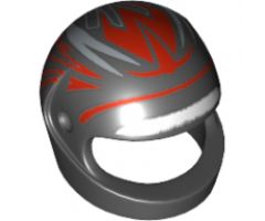Minifigure, Headgear Helmet Motorcycle (Standard) with Ferrari K. Raikkonen Pattern (8168)