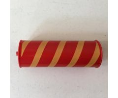 Duplo, Vehicle Farm Plow Type 1, Roller Attachment, Smooth with Yellow Cylindrical Stripe Pattern