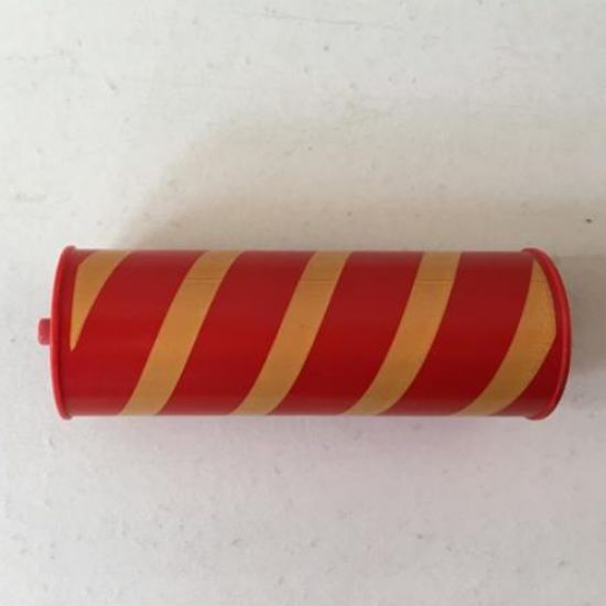 Duplo, Vehicle Farm Plow Type 1, Roller Attachment, Smooth with Yellow Cylindrical Stripe Pattern