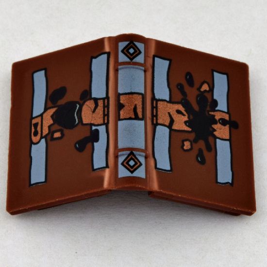 Minifigure, Utensil Book 2 x 3 with Lock and Soiled Spots Pattern - Tom Riddle's Diary