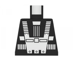 Torso Space White Harness and Chest Panel with Rivets Pattern (Blacktron I)