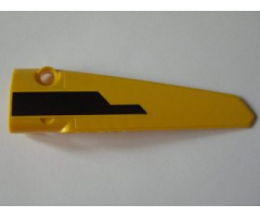 Technic, Panel Fairing # 5 Long Smooth, Side A with Stepped Black Stripe Pattern (Sticker) - Set 8043