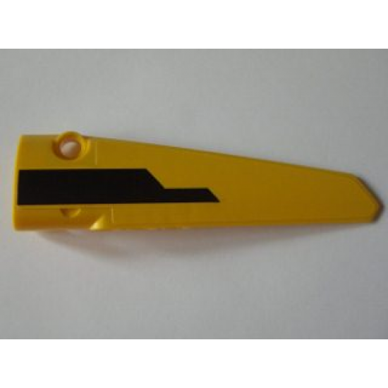 Technic, Panel Fairing # 5 Long Smooth, Side A with Stepped Black Stripe Pattern (Sticker) - Set 8043