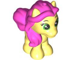 Horse, Whisker Haven Tales, Belle's Pony with Dark Pink Mane and Tail and Green Eyes Pattern (Petite)