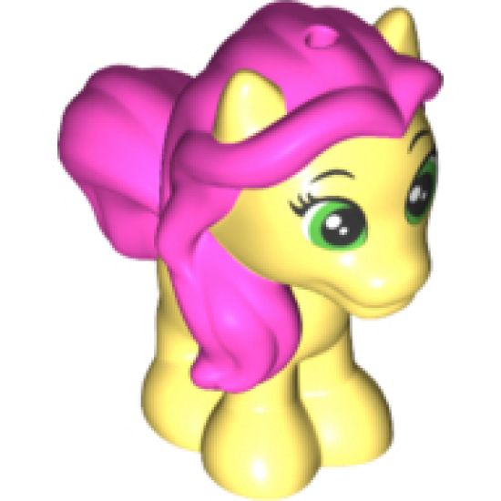 Horse, Whisker Haven Tales, Belle's Pony with Dark Pink Mane and Tail and Green Eyes Pattern (Petite)
