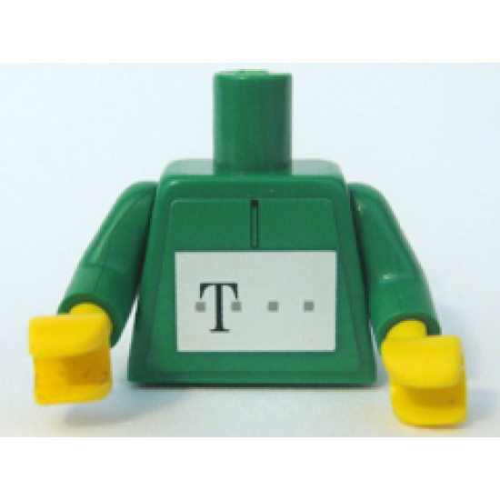 Torso German Telekom Green Pattern (Stickers) / Green Arms / Yellow Hands