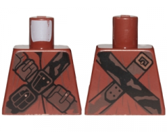 Torso SW Jawa with Dark Brown and Black Pouches and Straps with Black Stains Pattern