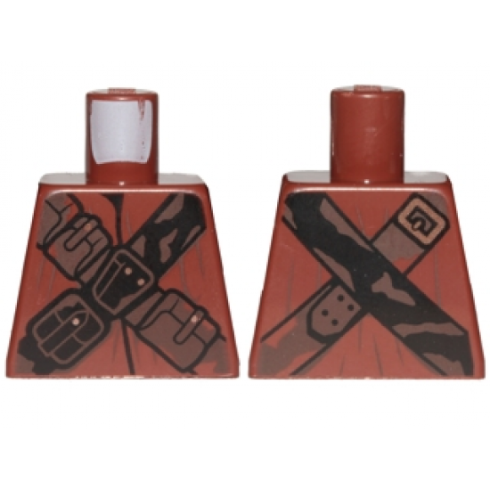 Torso SW Jawa with Dark Brown and Black Pouches and Straps with Black Stains Pattern