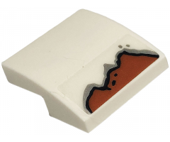 Slope, Curved 2 x 2 with Rust Pattern on Bottom (Sticker) - Set 10274