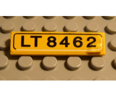 Tile 1 x 4 with 'LT 8462' Pattern (Sticker) - Set 8462