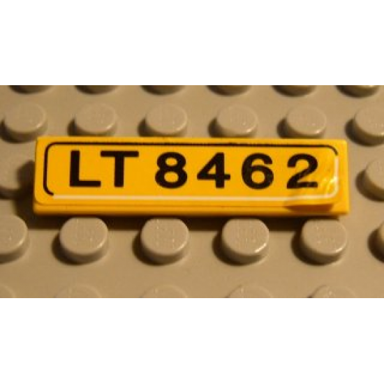 Tile 1 x 4 with 'LT 8462' Pattern (Sticker) - Set 8462