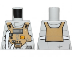Torso SW Rebel B-wing Pilot with Dark Tan Front Panel with Breathing Apparatus Pattern