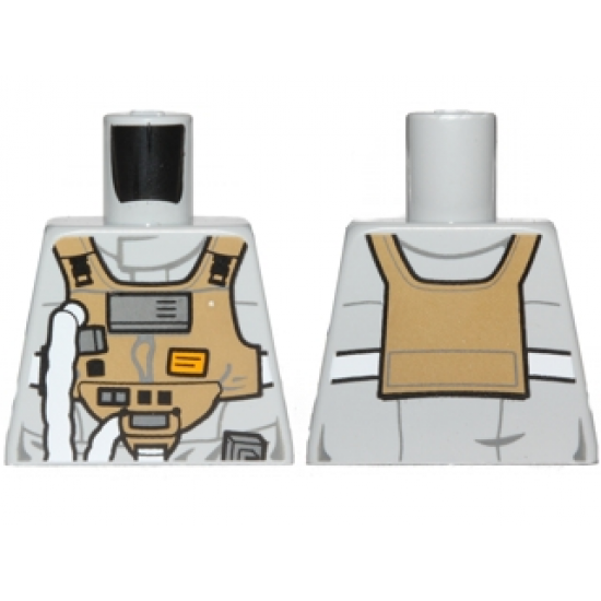 Torso SW Rebel B-wing Pilot with Dark Tan Front Panel with Breathing Apparatus Pattern