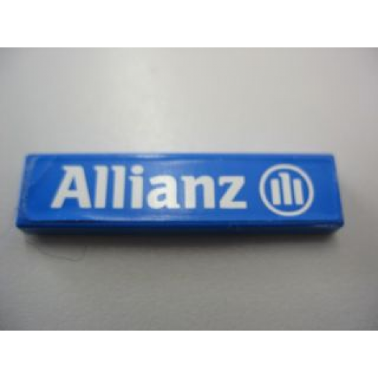 Tile 1 x 4 with 'Allianz' Pattern (Sticker) - Set 8461