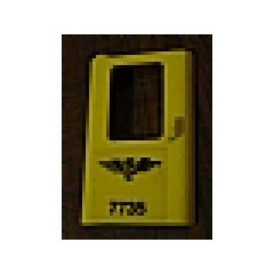 Door 1 x 4 x 5 Train Left with Norwegian 'NSB 7735' Pattern (Sticker) - Set 7735