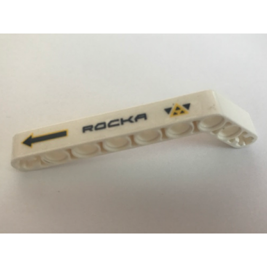 Technic, Liftarm 1 x 9 Bent (7 - 3) Thick with 'ROCKA' and Arrow Pattern (Sticker) - Set 44014