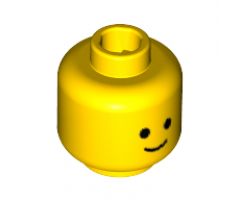 Minifigure, Head Standard Grin Pattern - Blocked Open Stud