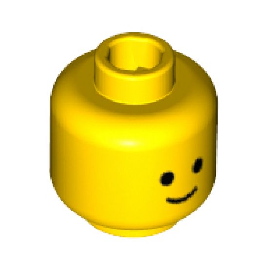 Minifigure, Head Standard Grin Pattern - Blocked Open Stud
