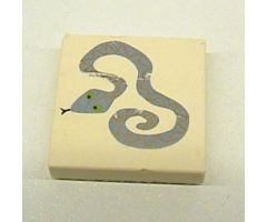 Tile 2 x 2 with Curled Snake Pattern