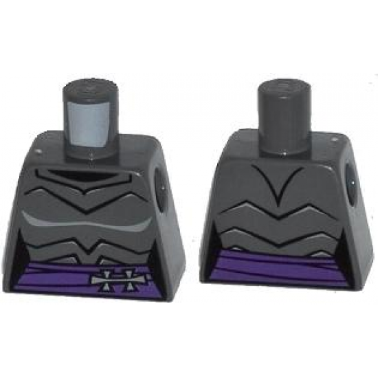 Torso Female Armor with Dark Purple Belt with Gray Clasp Pattern