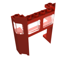 Train Front with 1 x 4 x 3 Cutout with Trans-Clear Glass