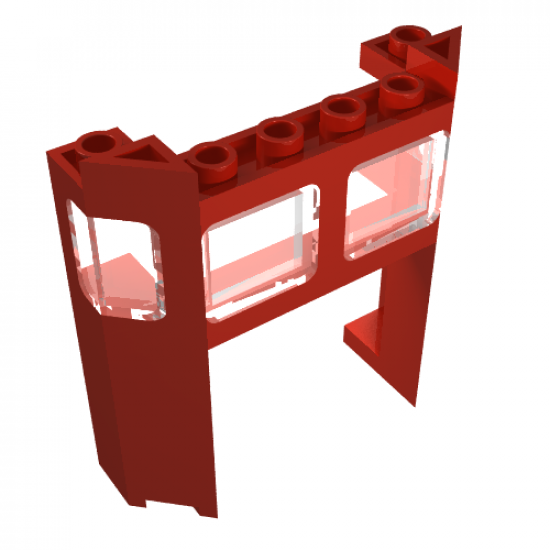 Train Front with 1 x 4 x 3 Cutout with Trans-Clear Glass