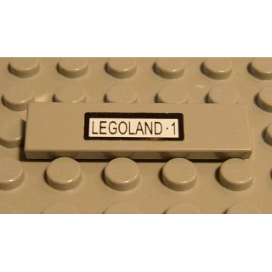 Tile 1 x 4 with 'Legoland-1' Pattern (Sticker) - Set 3442