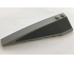 Wedge 10 x 3 Left with Dark Bluish Gray Panel Pattern (Sticker) - Set 75096