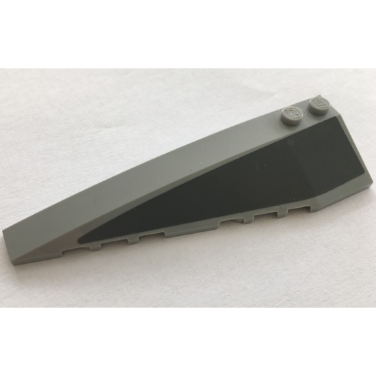 Wedge 10 x 3 Left with Dark Bluish Gray Panel Pattern (Sticker) - Set 75096