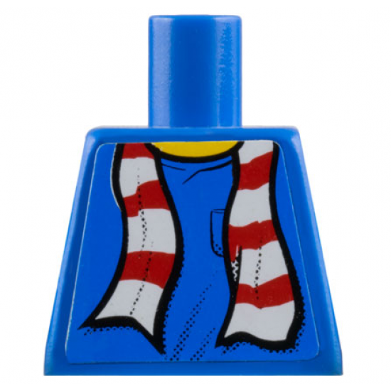 Torso Scarf Red Stripes Pattern (Sticker)