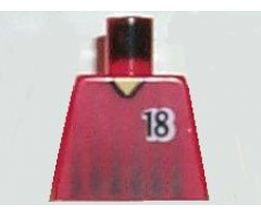 Torso Soccer Black Fading Stripes and No. 18 Front and Back Pattern